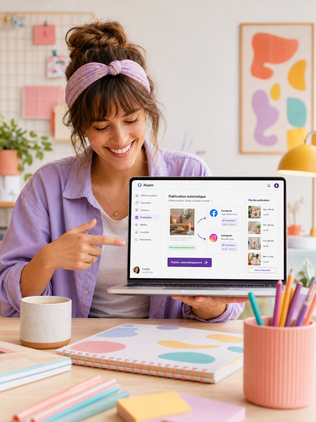Publication Facebook et Instagram